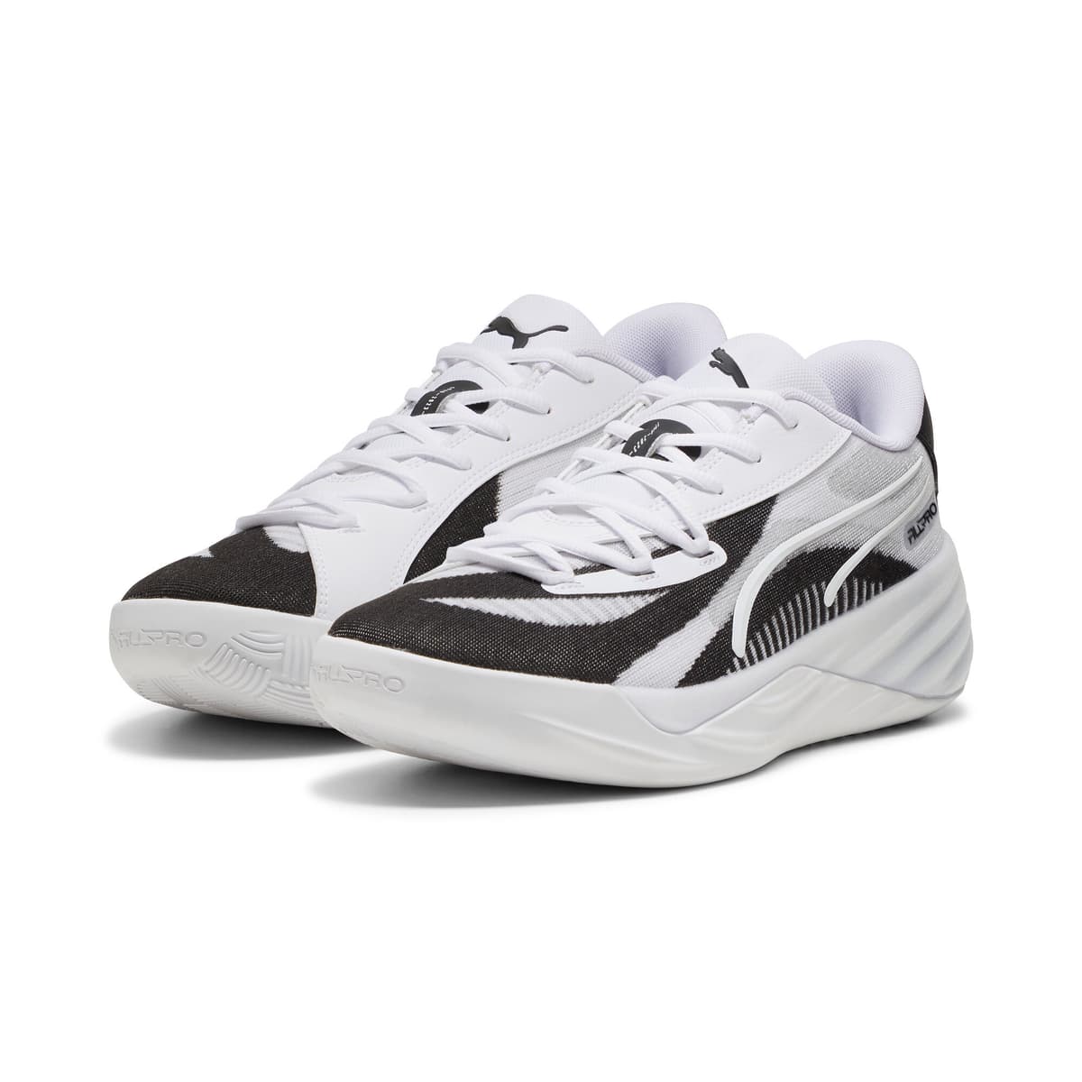 PUMA All-Pro NITRO Team basketbalschoenen, Zwart/Wit, Maat 40 thumbnail 6
