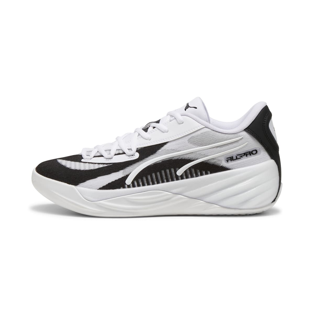 PUMA All-Pro NITRO Team basketbalschoenen, Zwart/Wit, Maat 40