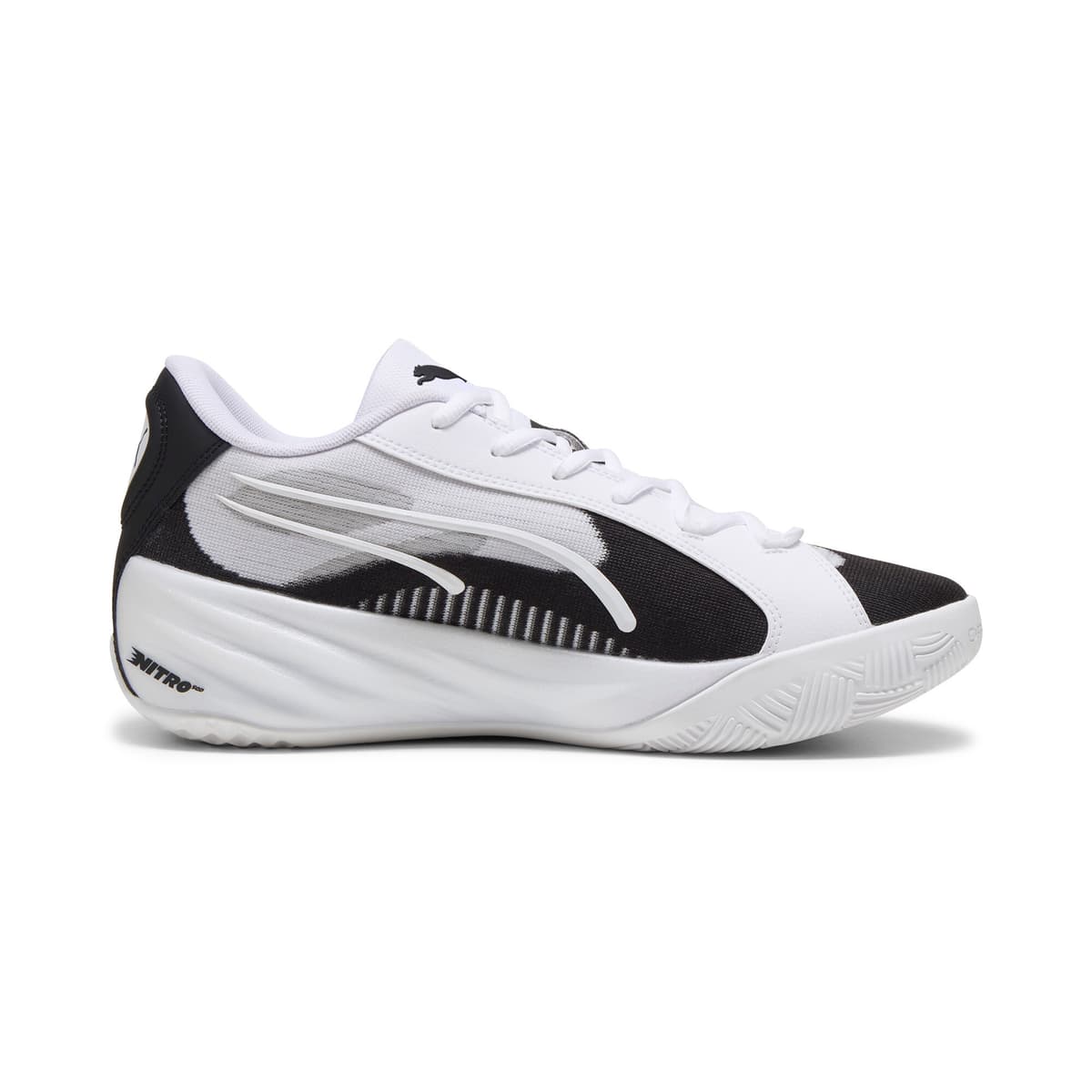 PUMA All-Pro NITRO Team basketbalschoenen, Zwart/Wit, Maat 40 thumbnail 3