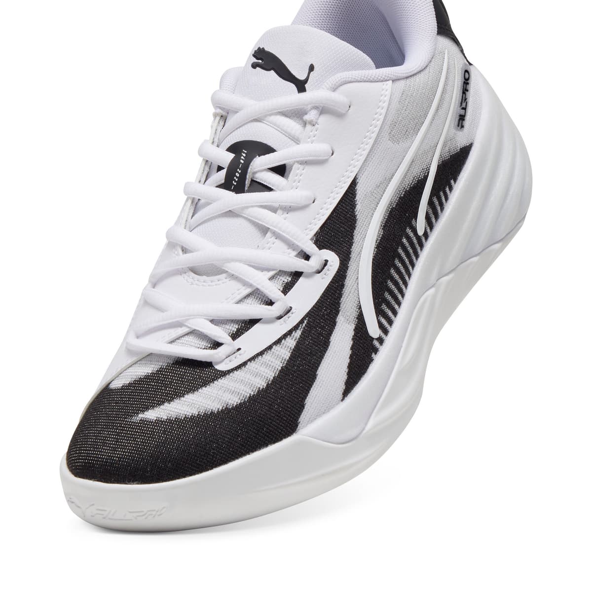 PUMA All-Pro NITRO Team basketbalschoenen, Zwart/Wit, Maat 40 thumbnail 2