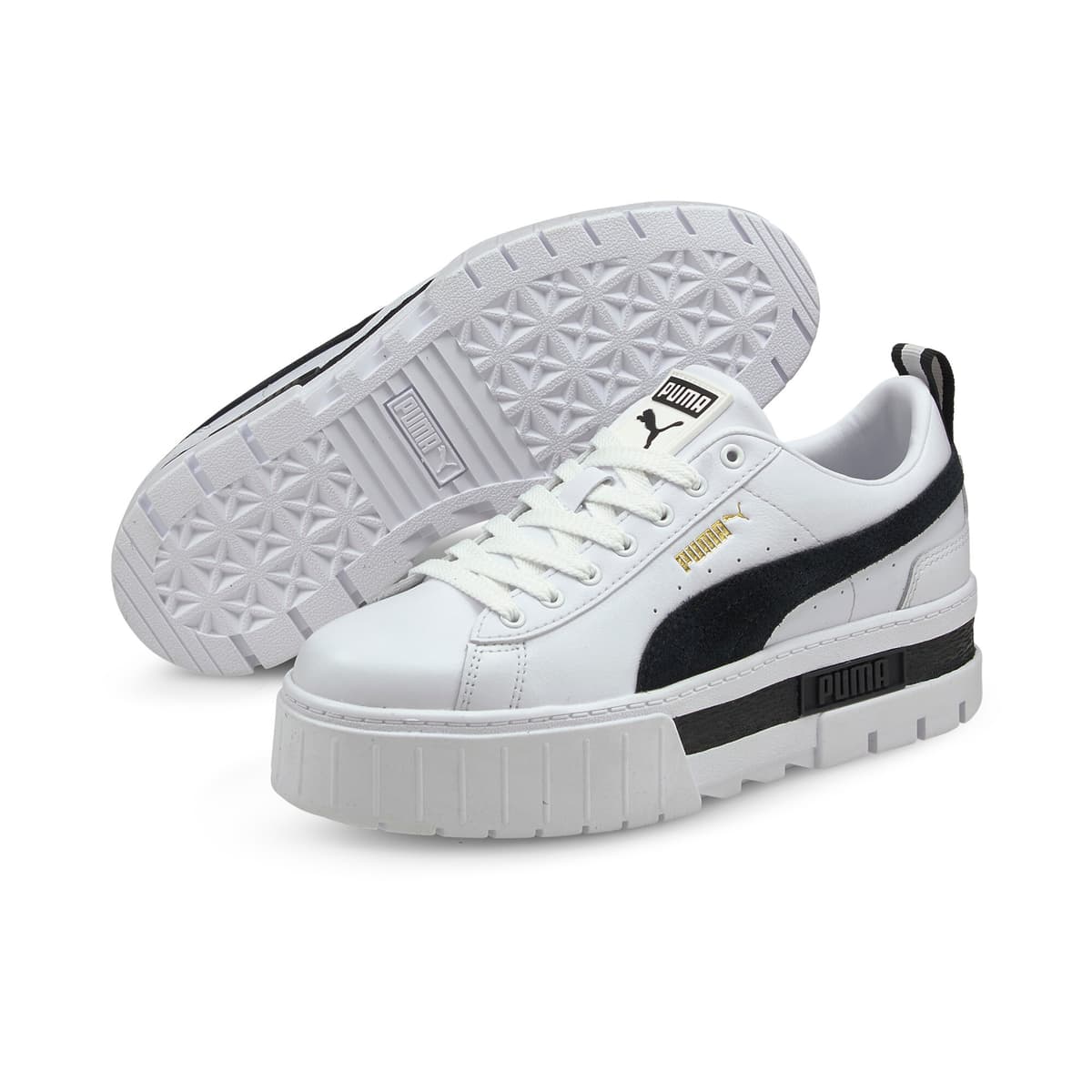 PUMA Mayze sneakers voor Dames, Zwart/Wit, Maat 40 thumbnail 7