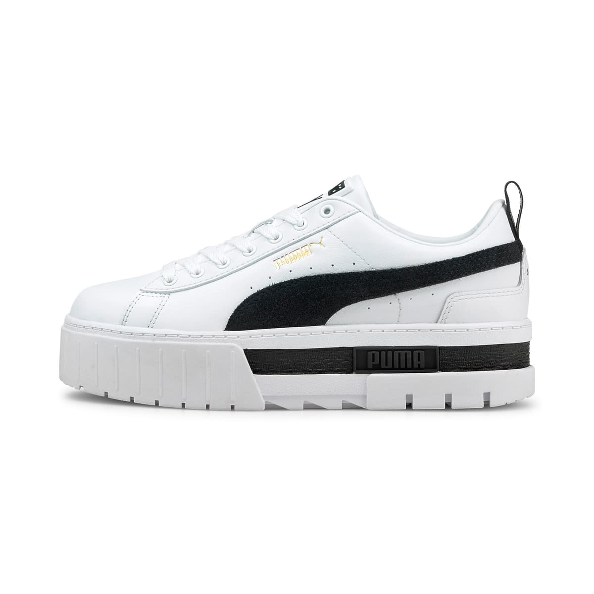 PUMA Mayze sneakers voor Dames, Zwart/Wit, Maat 40