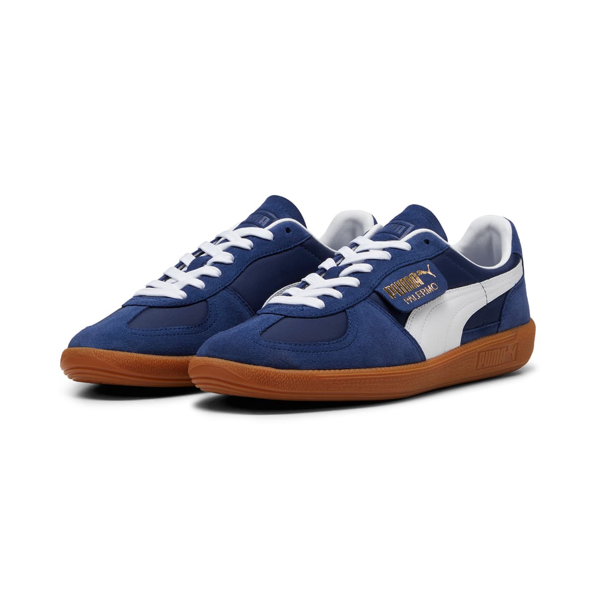 PUMA Palermo OG sneakers uniseks, Blauw/Wit/Goud, Maat 47 thumbnail 6