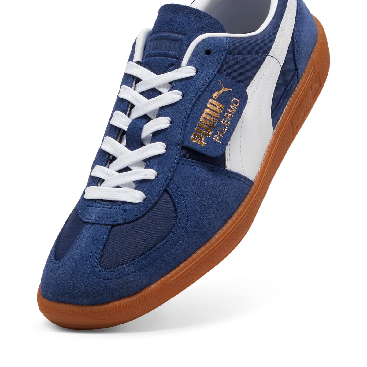 PUMA Palermo OG sneakers uniseks, Blauw/Wit/Goud, Maat 47 thumbnail 2