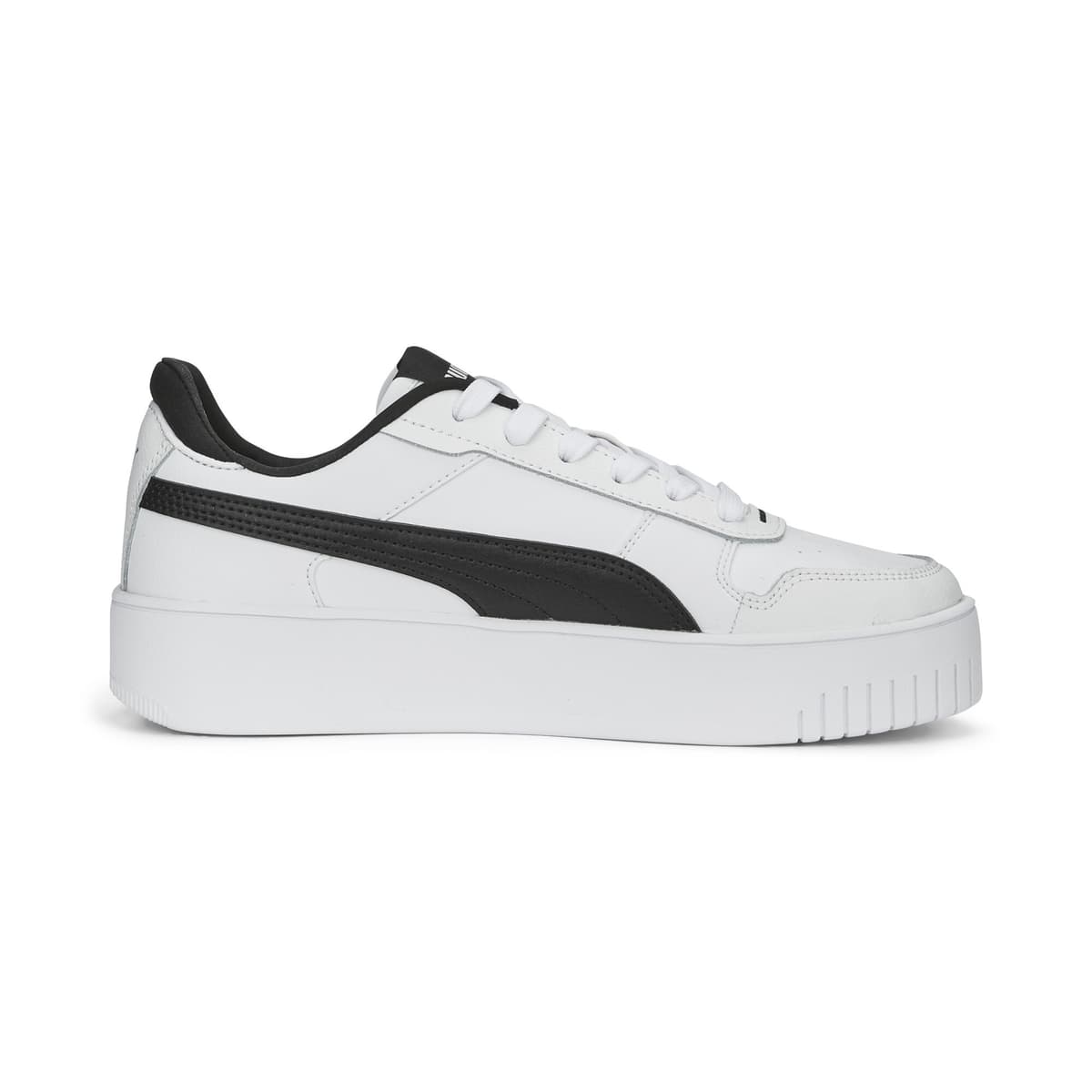 PUMA Carina Street sneakers voor Dames, Zwart/Wit/Zilver, Maat 38 thumbnail 3