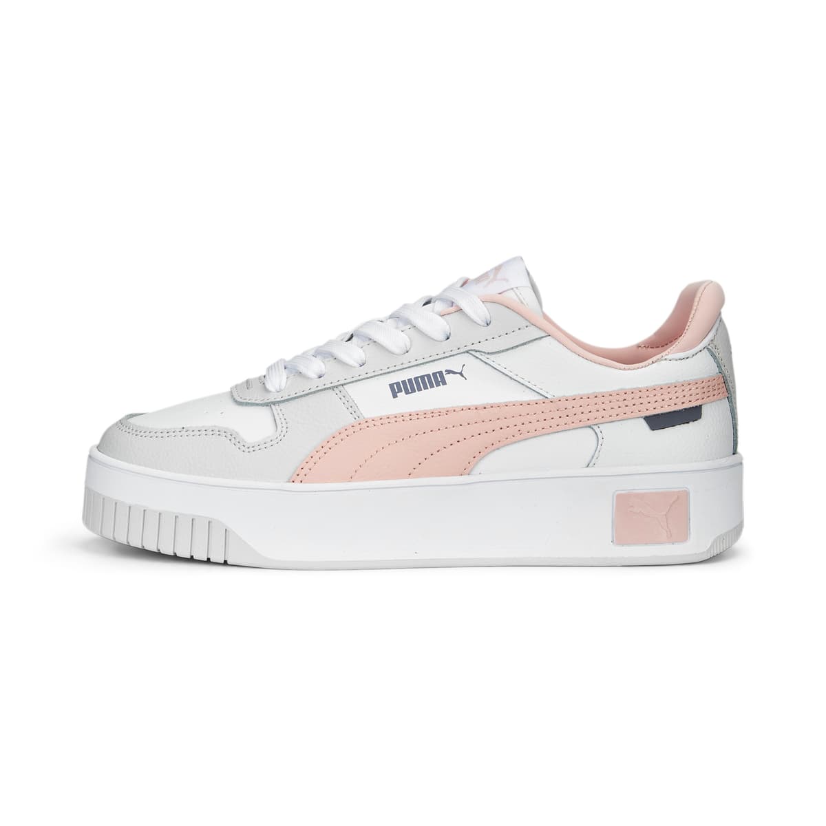 PUMA Carina Street sneakers voor Dames, Roze/Grijs/Wit, Maat 37,5