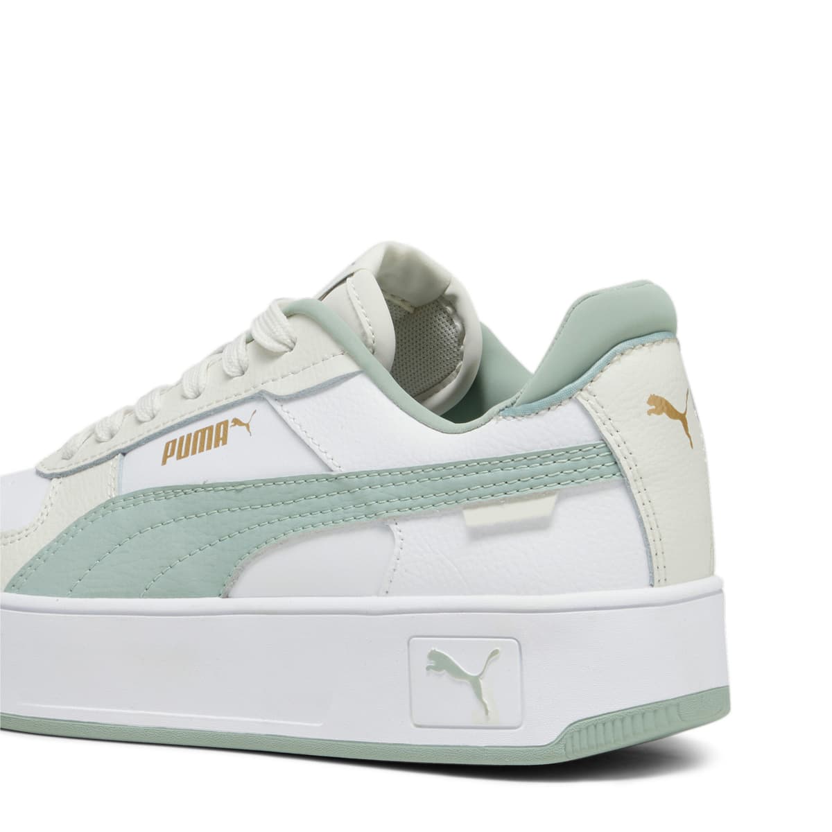 PUMA Carina Street sneakers voor Dames, Groen/Grijs/Wit, Maat 37 thumbnail 5