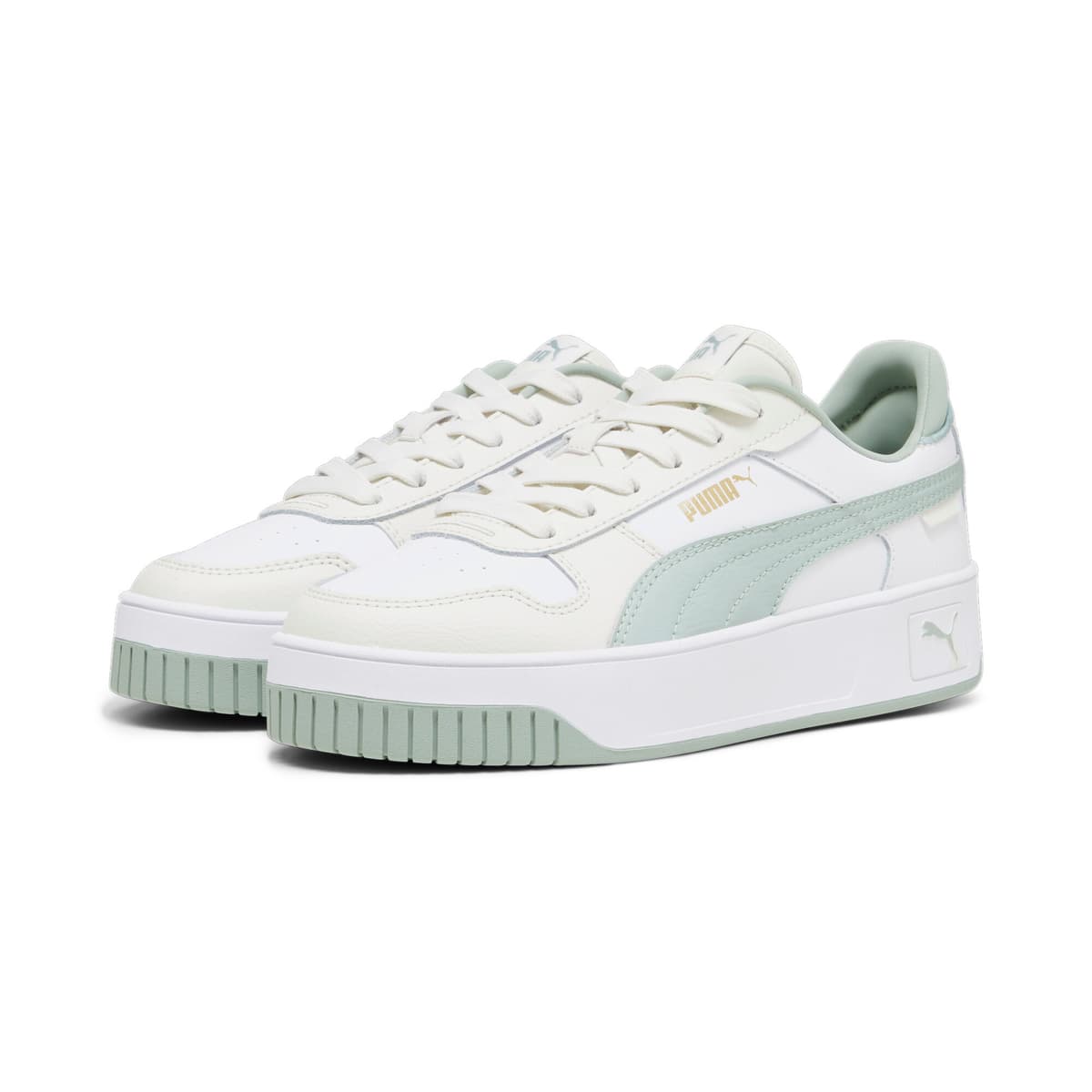 PUMA Carina Street sneakers voor Dames, Groen/Grijs/Wit, Maat 37 thumbnail 6