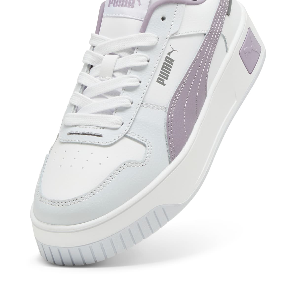 PUMA Carina Street sneakers voor Dames, Wit/Zilver, Maat 42,5 thumbnail 2