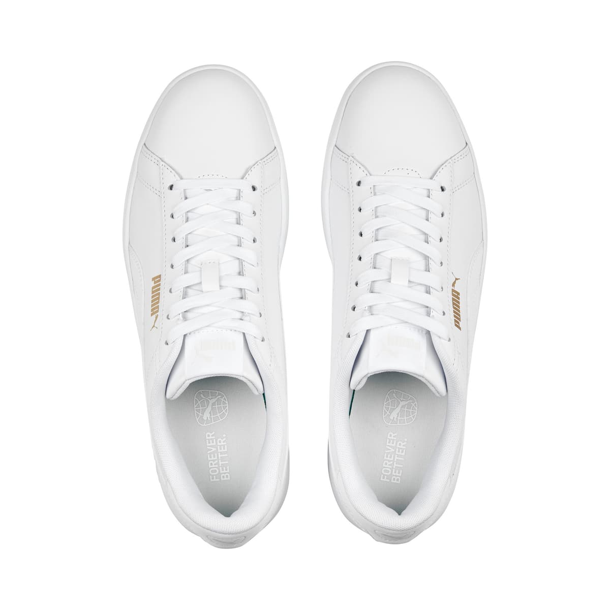 PUMA Smash 3.0 L Sneakers, Wit/Goud, Maat 40 thumbnail 2