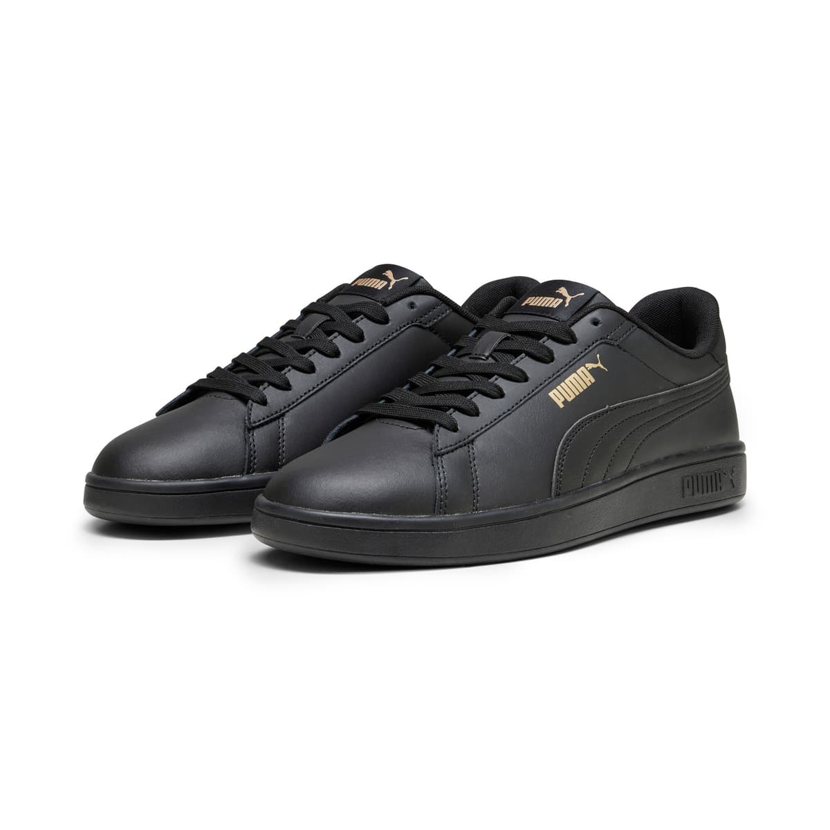 PUMA Smash 3.0 L Sneakers, Zwart/Goud, Maat 44 thumbnail 6