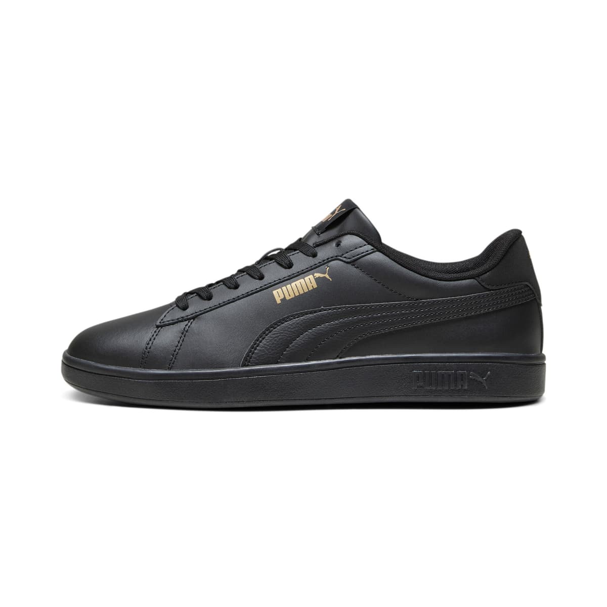 PUMA Smash 3.0 L Sneakers, Zwart/Goud, Maat 44