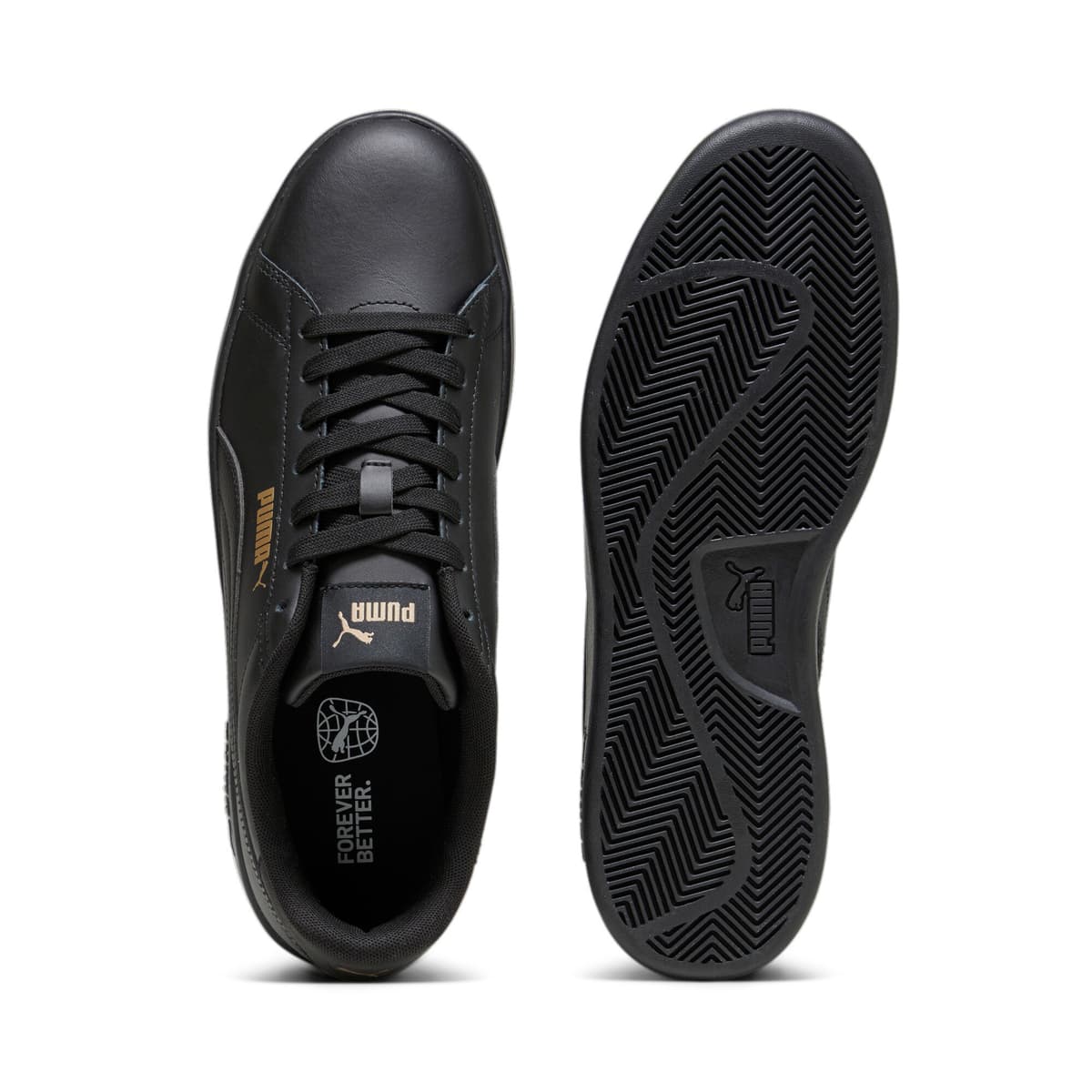PUMA Smash 3.0 L Sneakers, Zwart/Goud, Maat 44 thumbnail 4