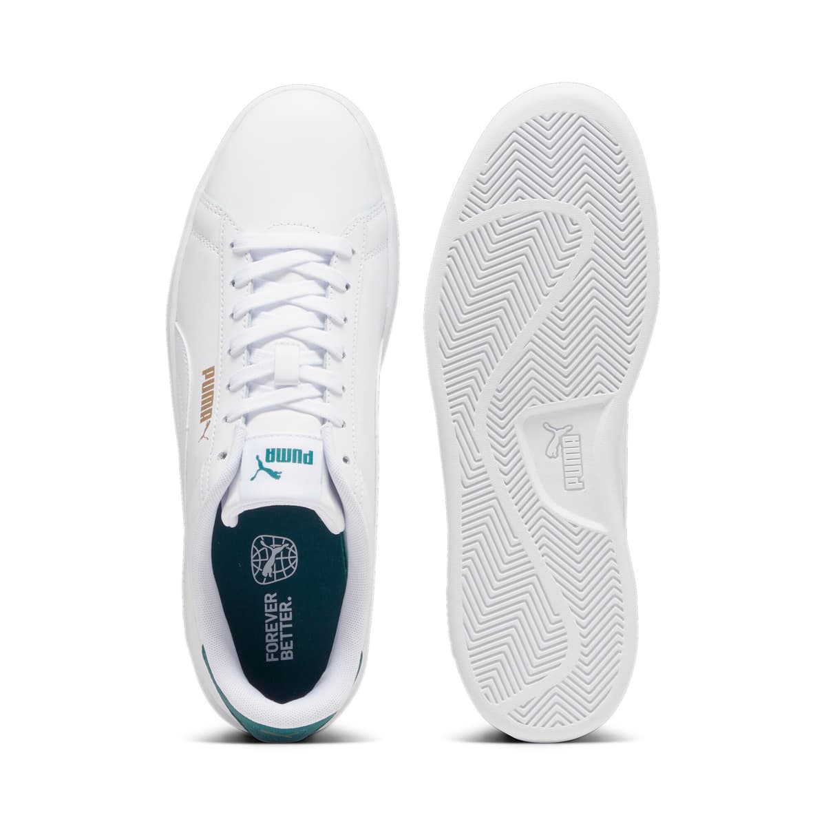 PUMA Smash 3.0 L Sneakers, Wit/Goud, Maat 47 thumbnail 4