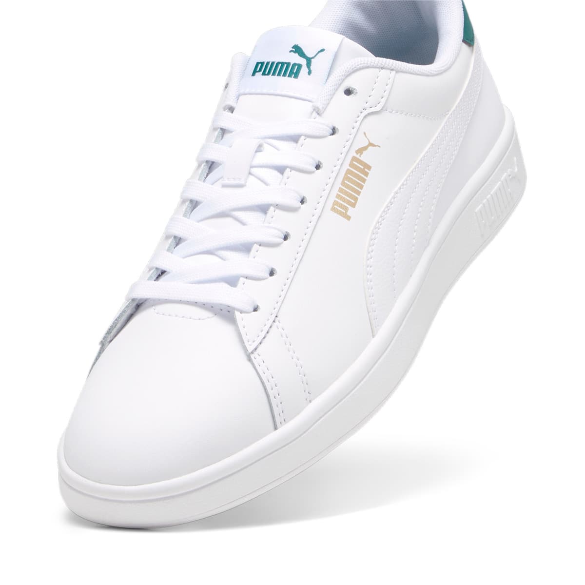 PUMA Smash 3.0 L Sneakers, Wit/Goud, Maat 47 thumbnail 2