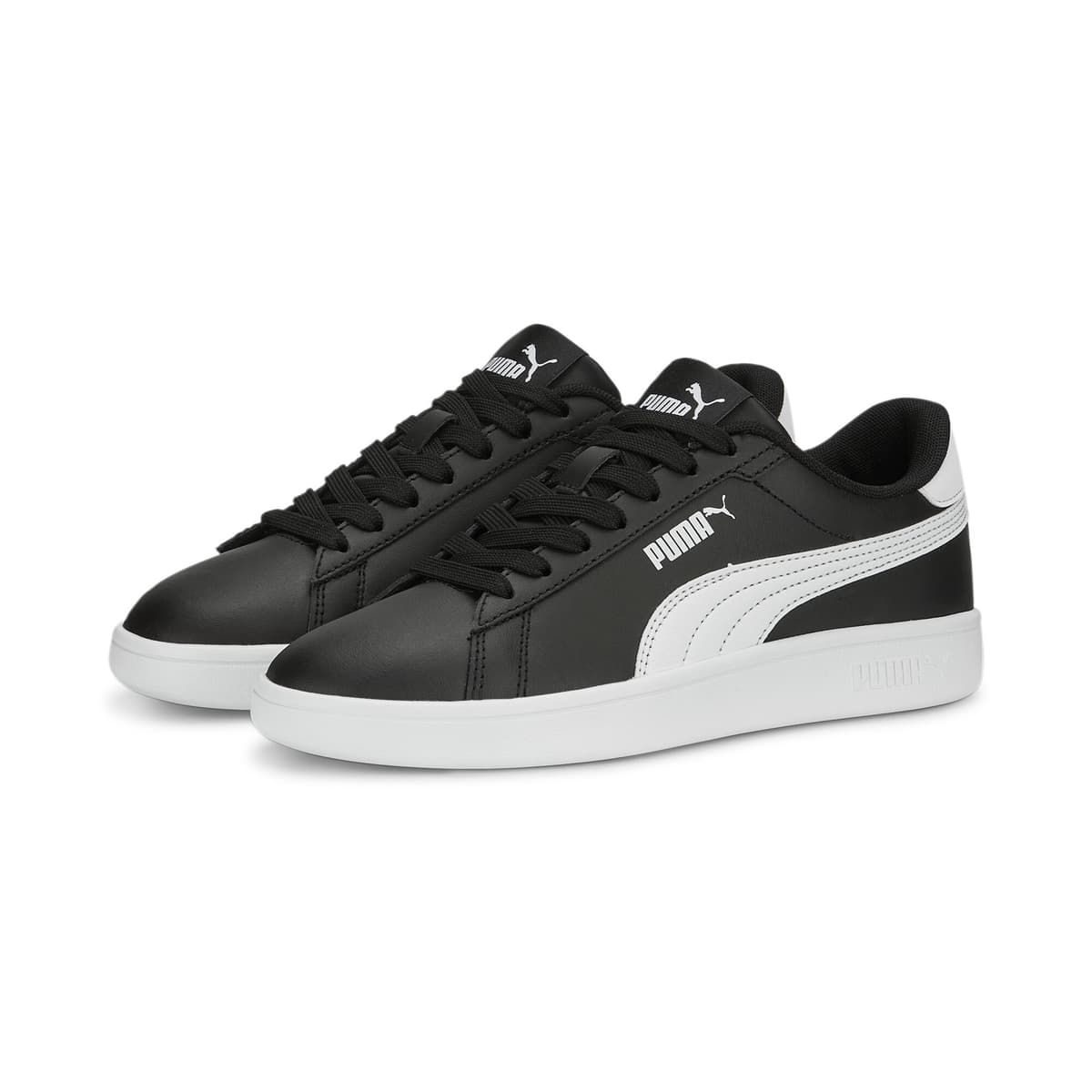 PUMA Smash 3.0 leren sneakers, Zwart/Wit, Maat 37,5 thumbnail 6