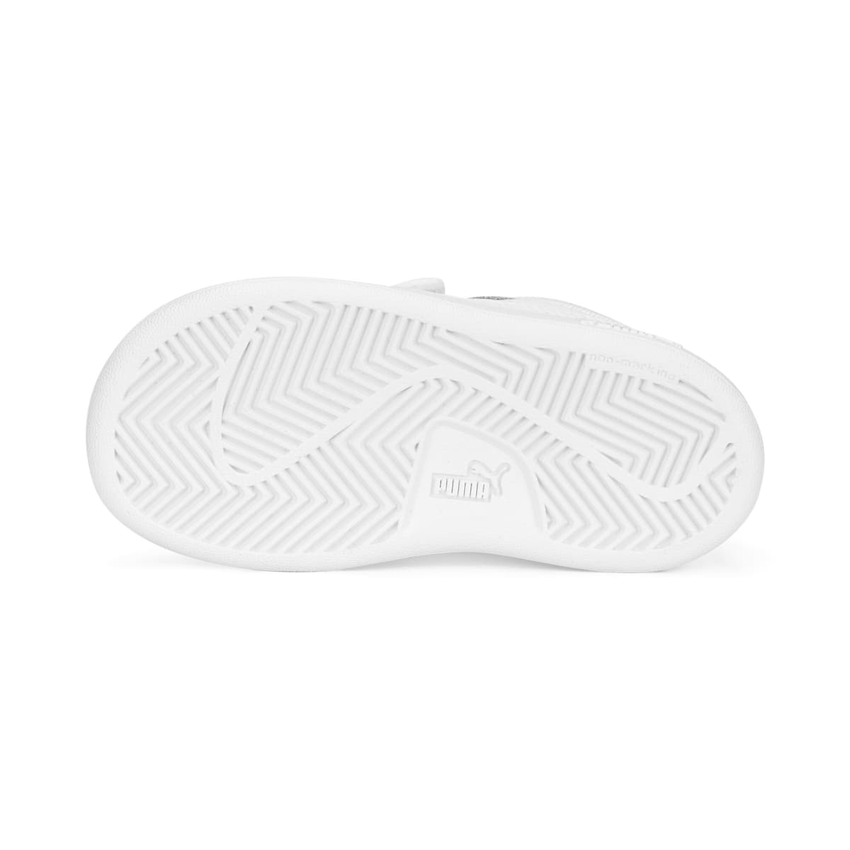 PUMA Smash 3.0 leren V sneakers, Grijs/Wit, Maat 22 thumbnail 4