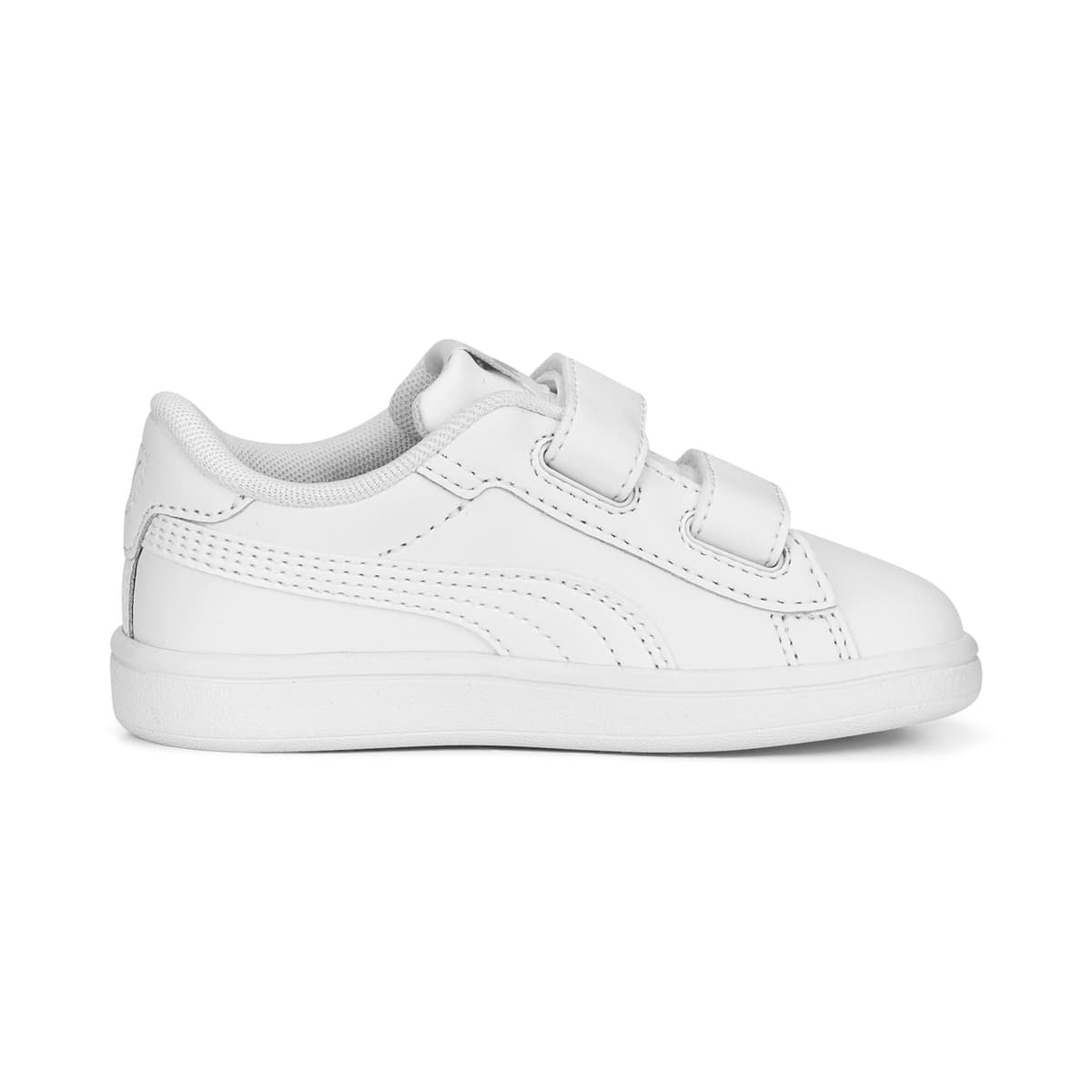 PUMA Smash 3.0 leren V sneakers, Grijs/Wit, Maat 22 thumbnail 3