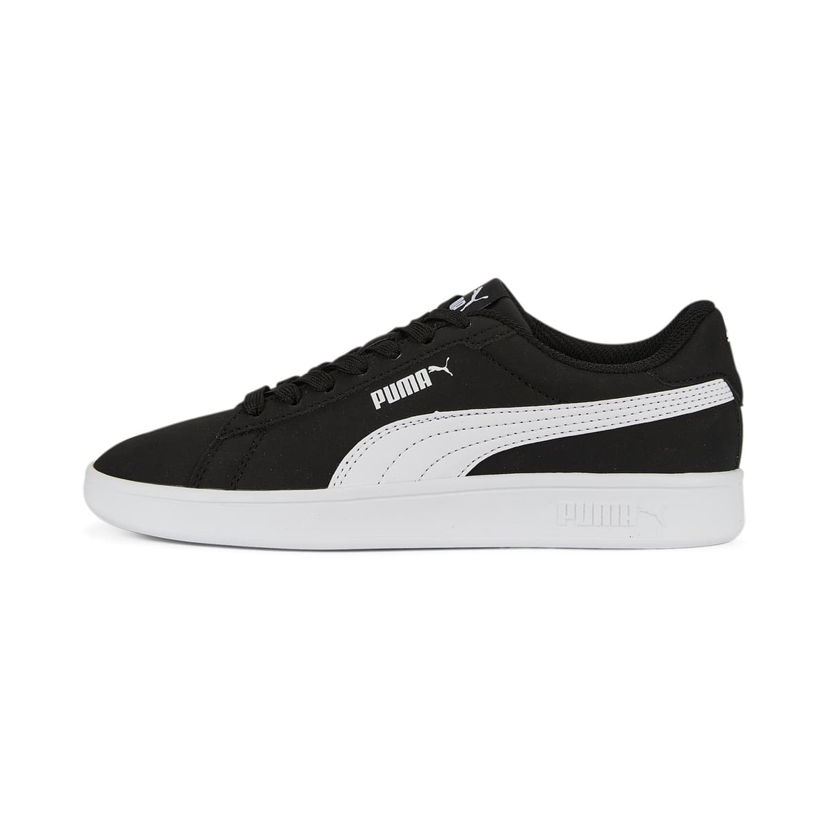 PUMA Smash 3.0 Buck sneakers, Zwart/Wit, Maat 38