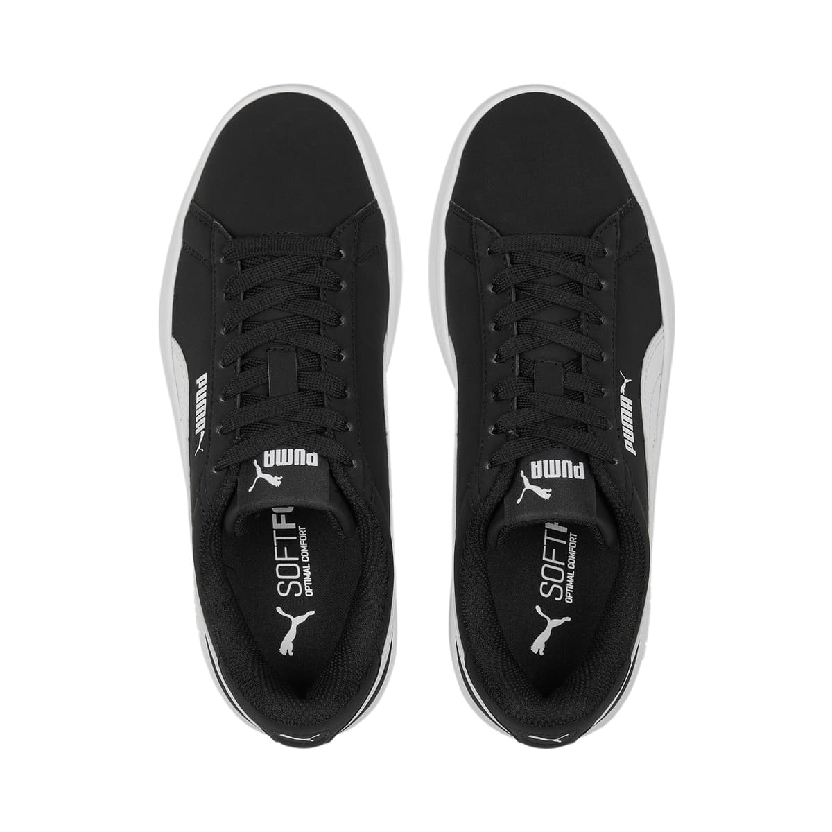 PUMA Smash 3.0 Buck sneakers, Zwart/Wit, Maat 38 thumbnail 2