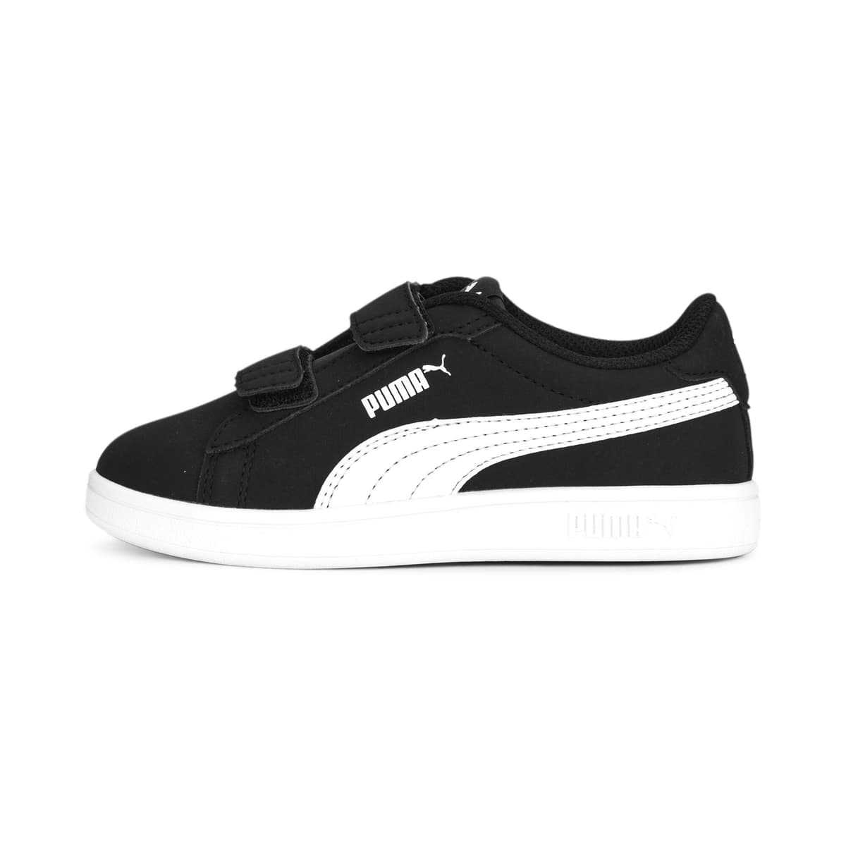 PUMA Smash 3.0 Buck sneakers, Zwart/Wit, Maat 35