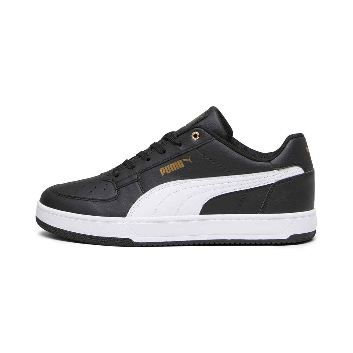 PUMA Caven 2.0 uniseks sneakers, Zwart/Wit/Goud, Maat 46
