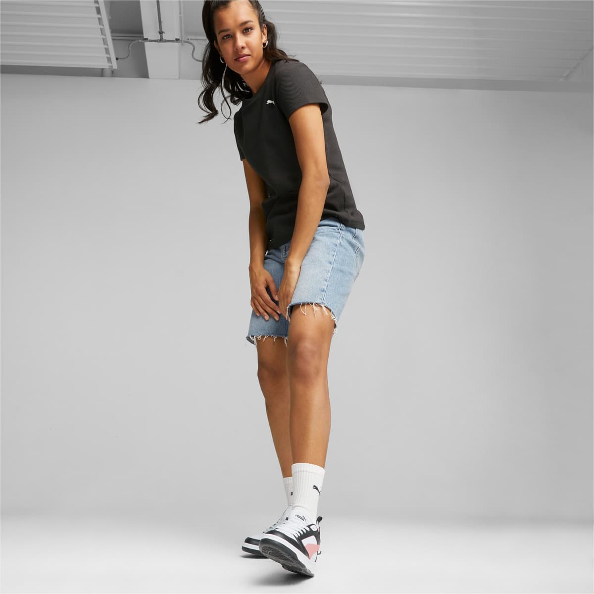 PUMA Rebound V6 Low sneakers, Roze/Zwart/Wit, Maat 45 thumbnail 7