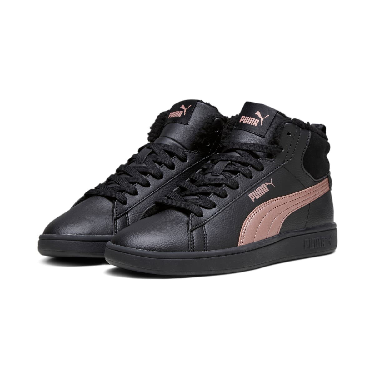 PUMA Smash 3.0 Mid WTR sneakers, Roze/Zwart/Goud, Maat 45 thumbnail 6