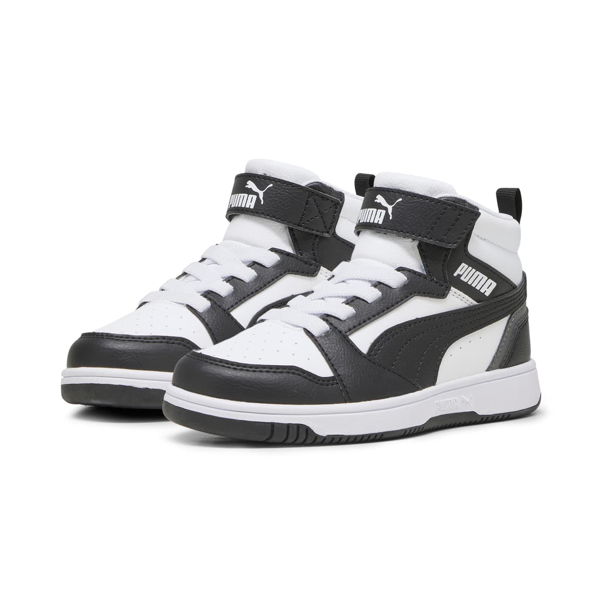 PUMA Rebound V6 Mid sneakers, Zwart/Grijs/Wit, Maat 31 thumbnail 6