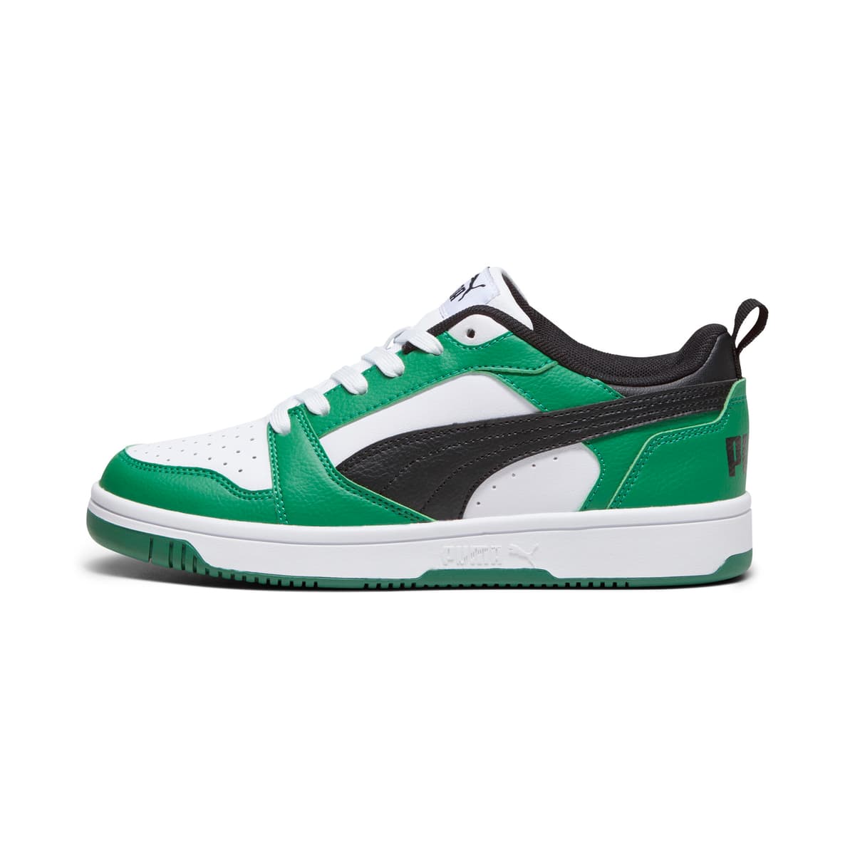 PUMA Rebound V6 Lo sneakers, Groen/Zwart/Wit, Maat 39