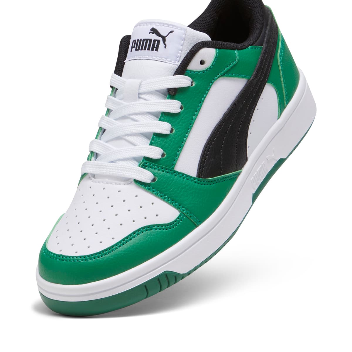 PUMA Rebound V6 Lo sneakers, Groen/Zwart/Wit, Maat 39 thumbnail 2