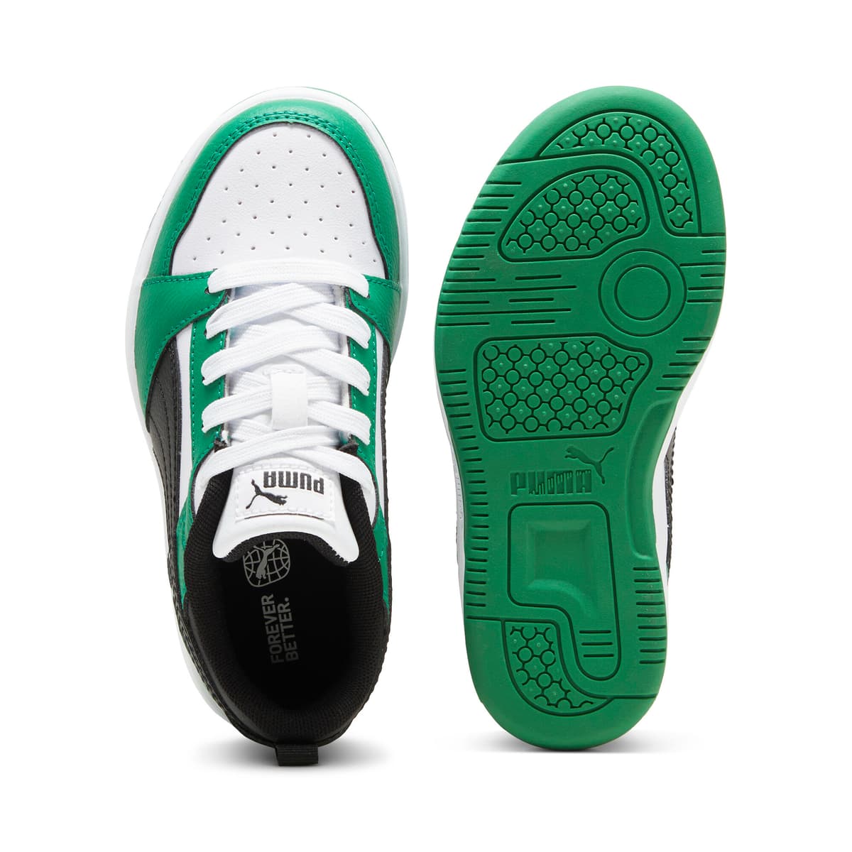 PUMA Rebound V6 Lo sneakers, Groen/Zwart/Wit, Maat 29 thumbnail 4