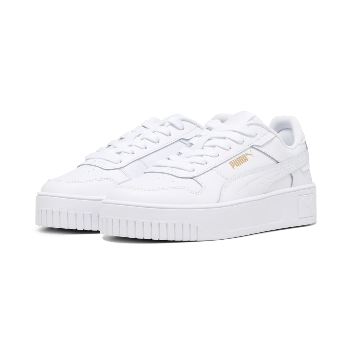 PUMA Carina Street sneakers voor Dames, Wit/Goud, Maat 38,5 thumbnail 6