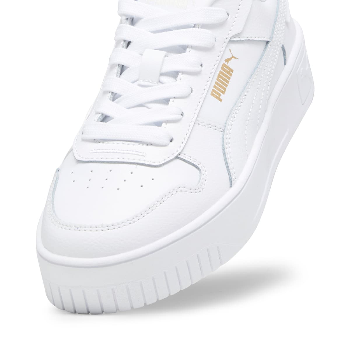 PUMA Carina Street sneakers voor Dames, Wit/Goud, Maat 38,5 thumbnail 2