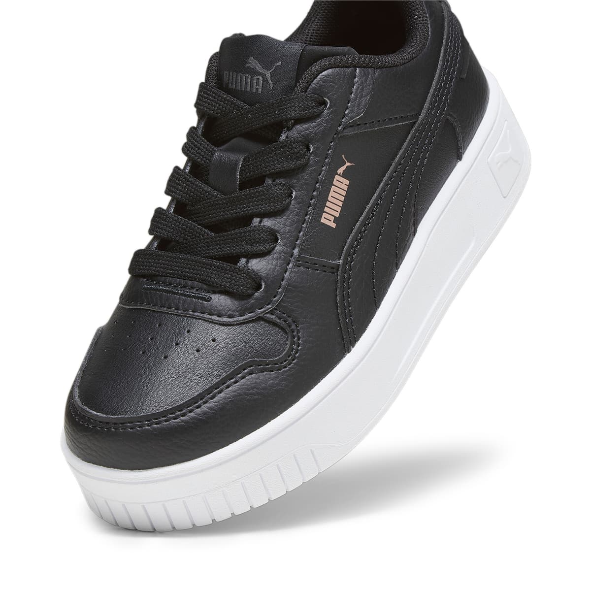 PUMA Carina Street sneakers voor Dames, Roze/Zwart/Goud, Maat 33 thumbnail 2