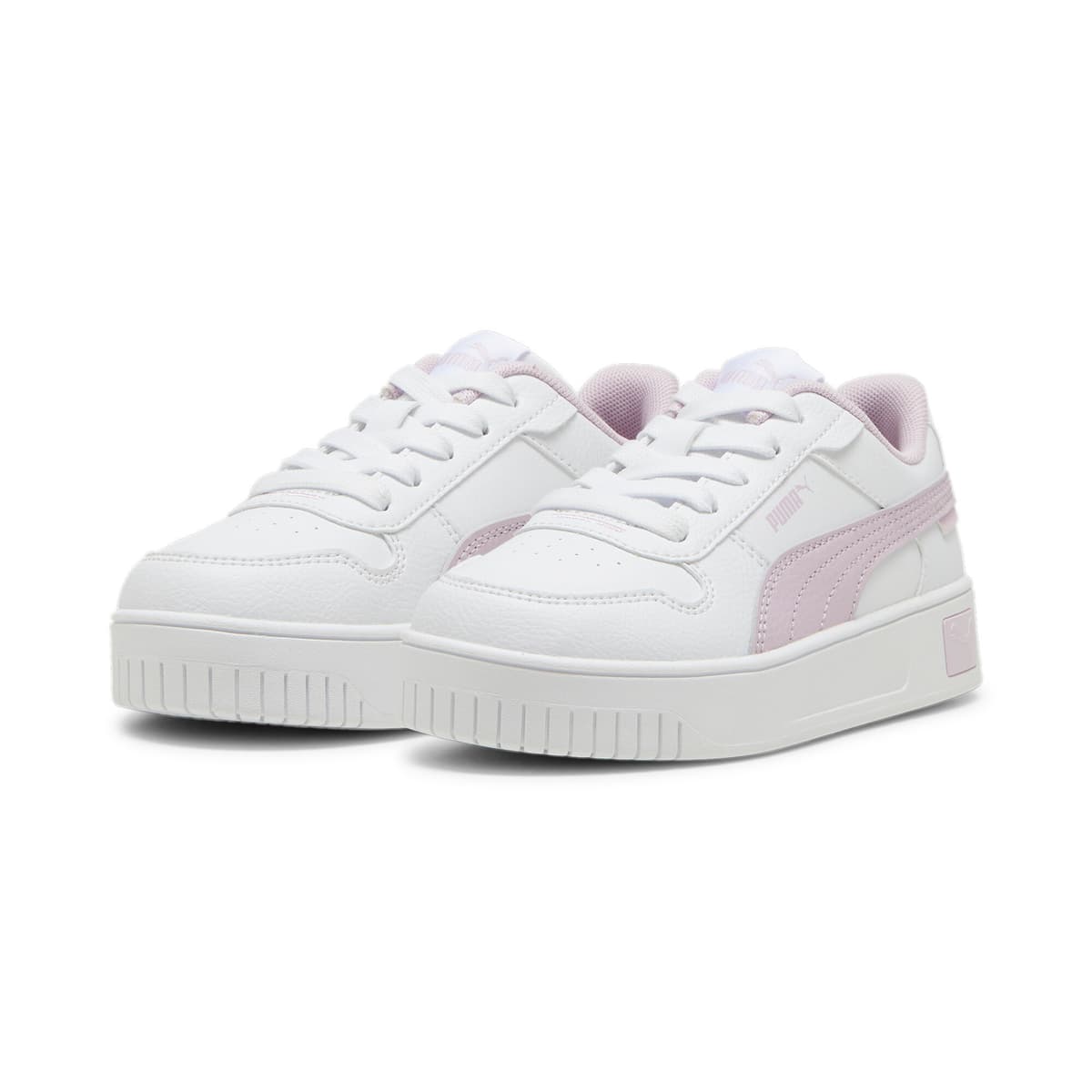 PUMA Carina Street sneakers voor Dames, Wit/Paars, Maat 33 thumbnail 6
