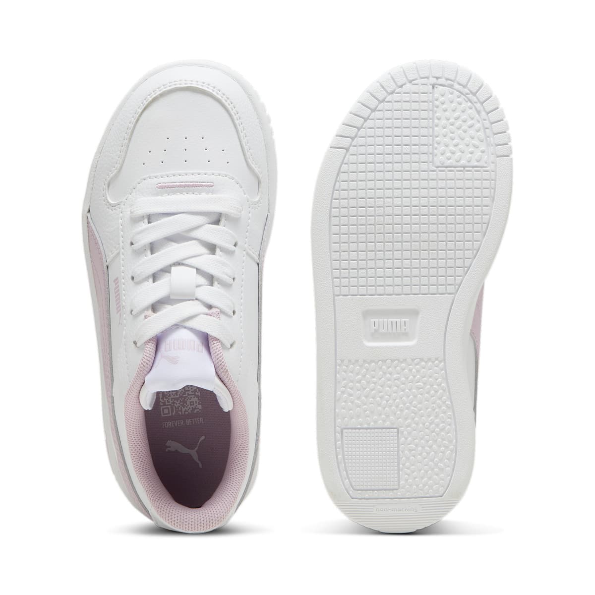 PUMA Carina Street sneakers voor Dames, Wit/Paars, Maat 33 thumbnail 4