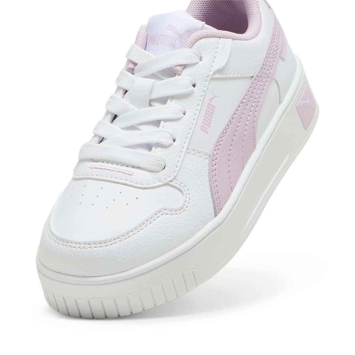 PUMA Carina Street sneakers voor Dames, Wit/Paars, Maat 33 thumbnail 2