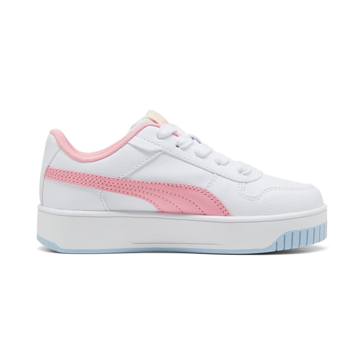 PUMA Carina Street sneakers voor Dames, Roze/Wit/Zilver, Maat 34,5 thumbnail 3