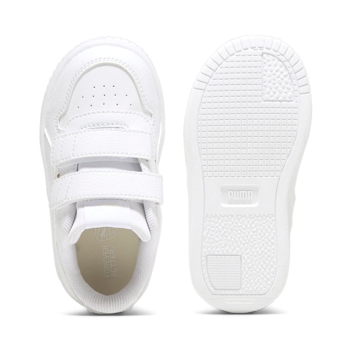 PUMA Carina Street sneakers voor Dames, Wit/Goud, Maat 25 thumbnail 4