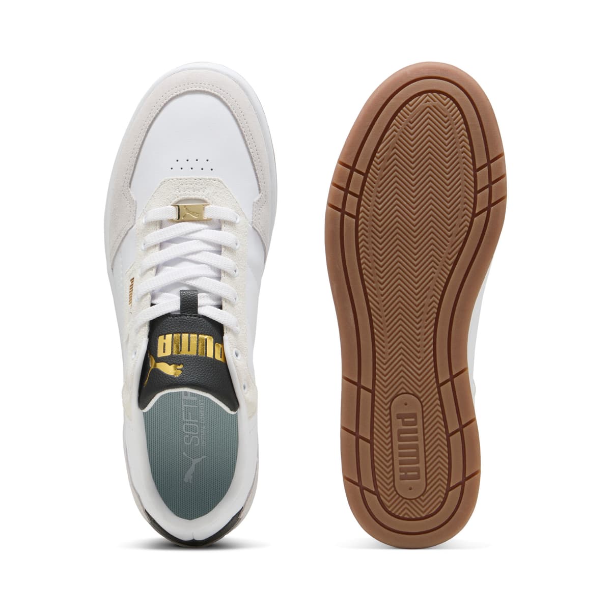 PUMA Court Classic Lux SD sneakers uniseks, Zwart/Grijs/Wit, Maat 39 thumbnail 4