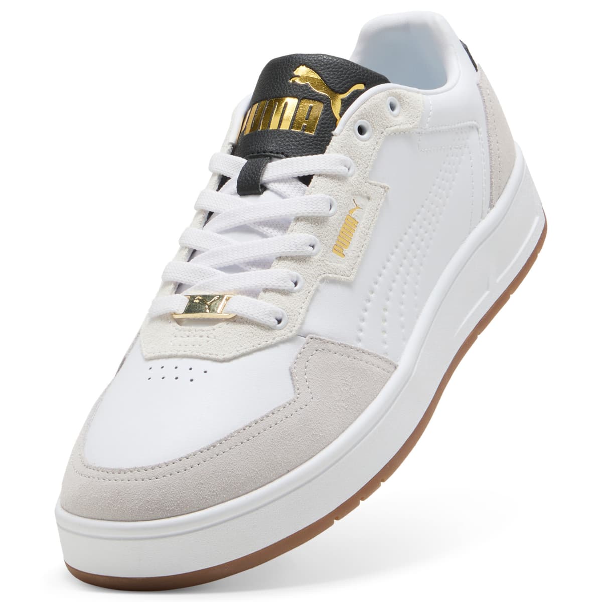 PUMA Court Classic Lux SD sneakers uniseks, Zwart/Grijs/Wit, Maat 39 thumbnail 2