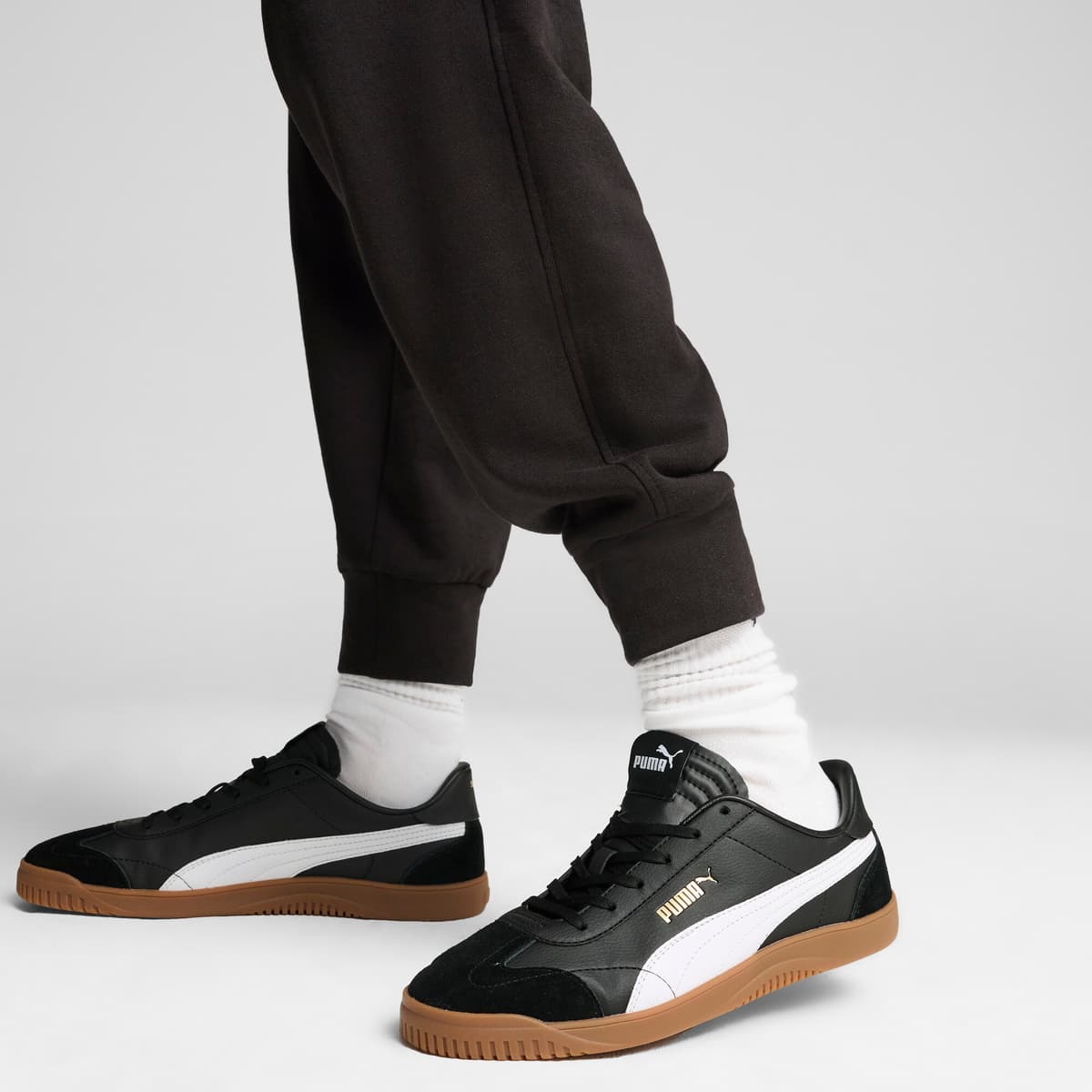 PUMA Club 5v5 sneakers, Zwart/Wit/Goud, Maat 35,5 thumbnail 8
