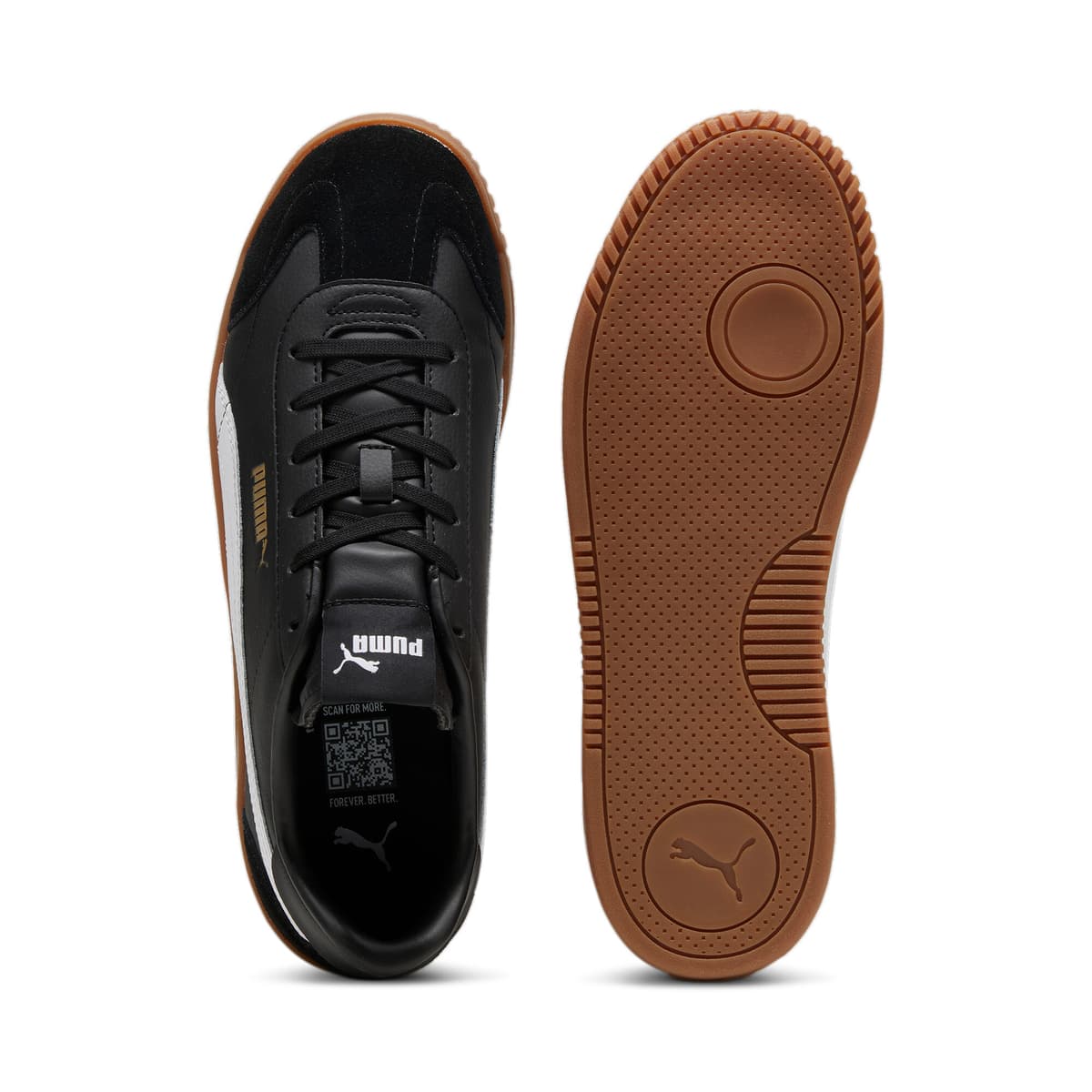 PUMA Club 5v5 sneakers, Zwart/Wit/Goud, Maat 35,5 thumbnail 4