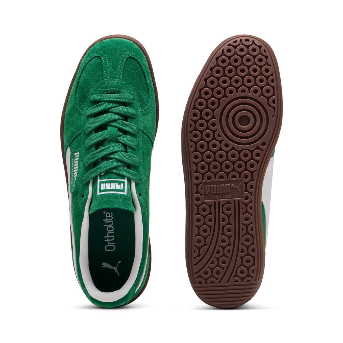 PUMA Palermo, Groen/Wit, Maat 44,5 thumbnail 4