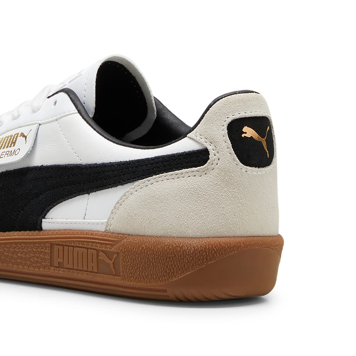 PUMA Palermo leren sneakers uniseks, Grijs/Wit, Maat 49,5 thumbnail 5