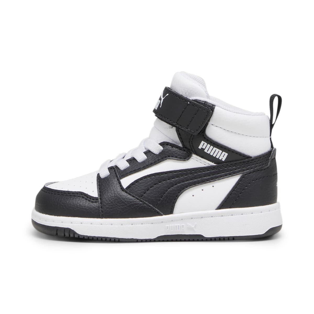 PUMA Rebound V6 Mid sneakers, Zwart/Grijs/Wit, Maat 26