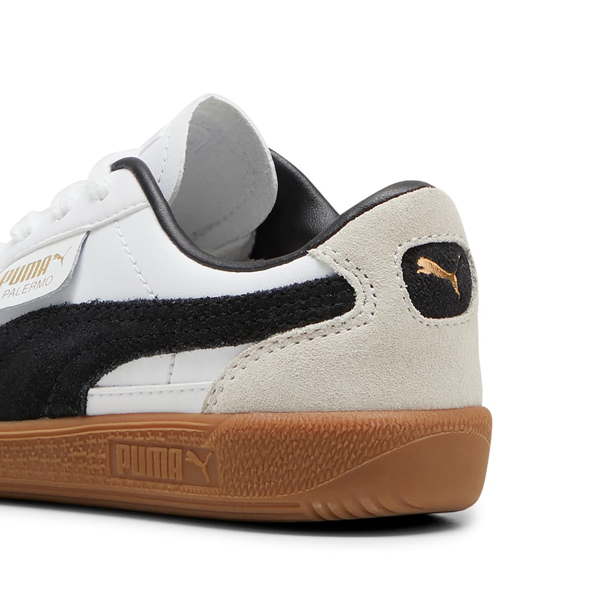 PUMA Palermo leren sneakers, Grijs/Wit, Maat 31 thumbnail 5