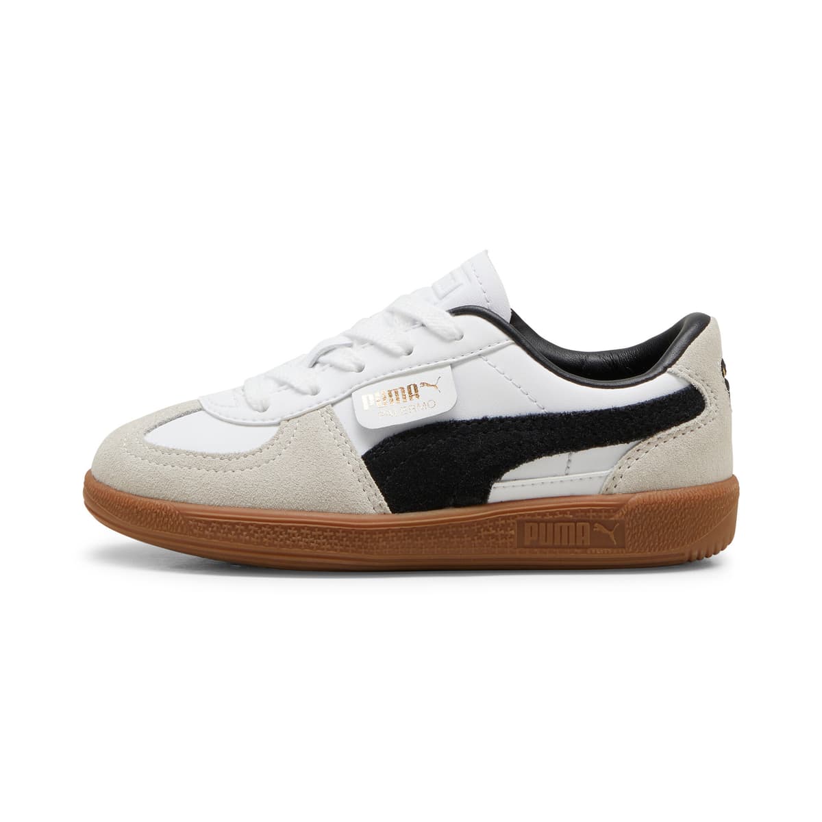 PUMA Palermo leren sneakers, Grijs/Wit, Maat 31