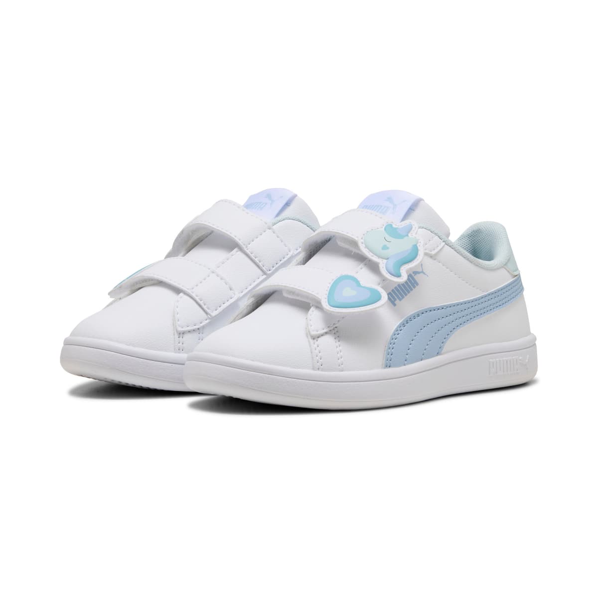 PUMA Smash 3.0 Badges sneakers voor Dames, Wit, Maat 31,5 thumbnail 6